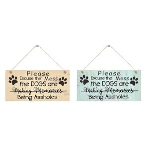 {NEW} Bundle of (2) Funny Dog Signs Gift Idea